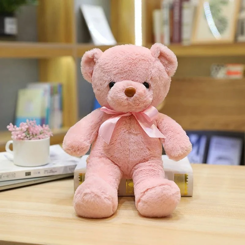 30CM Viele Farben Delikatesse Teddybär Plüsch Spielzeug Neue Nette Weiche Band Schmetterling Festival Einfarbig Umarmung Bär Puppe Geburtstag geschenk