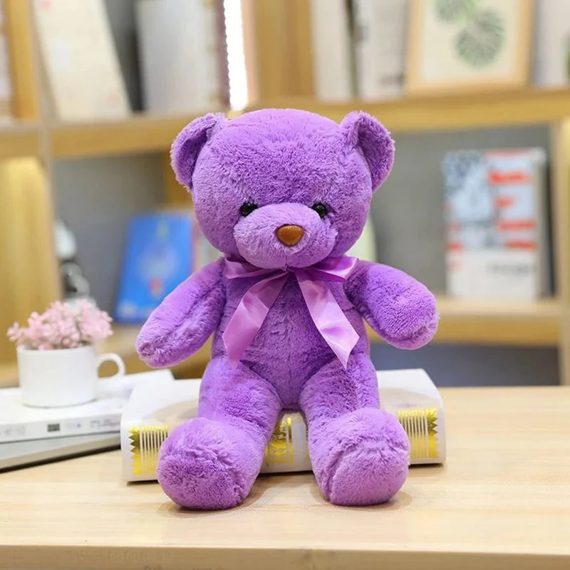 30CM Viele Farben Delikatesse Teddybär Plüsch Spielzeug Neue Nette Weiche Band Schmetterling Festival Einfarbig Umarmung Bär Puppe Geburtstag geschenk