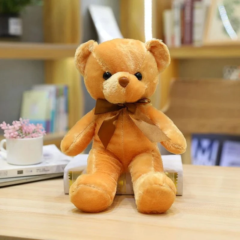 30CM Viele Farben Delikatesse Teddybär Plüsch Spielzeug Neue Nette Weiche Band Schmetterling Festival Einfarbig Umarmung Bär Puppe Geburtstag geschenk