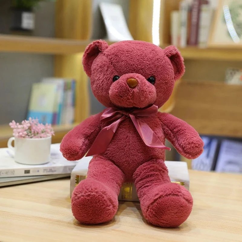 30CM Viele Farben Delikatesse Teddybär Plüsch Spielzeug Neue Nette Weiche Band Schmetterling Festival Einfarbig Umarmung Bär Puppe Geburtstag geschenk