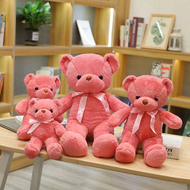 30CM Viele Farben Delikatesse Teddybär Plüsch Spielzeug Neue Nette Weiche Band Schmetterling Festival Einfarbig Umarmung Bär Puppe Geburtstag geschenk