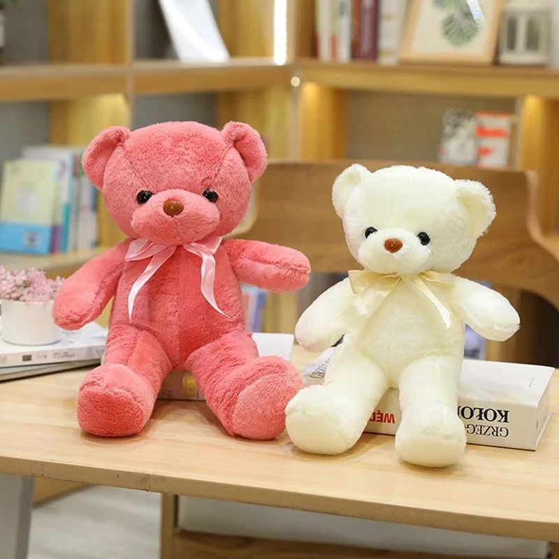 30CM Viele Farben Delikatesse Teddybär Plüsch Spielzeug Neue Nette Weiche Band Schmetterling Festival Einfarbig Umarmung Bär Puppe Geburtstag geschenk