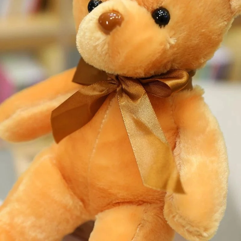 30CM Viele Farben Delikatesse Teddybär Plüsch Spielzeug Neue Nette Weiche Band Schmetterling Festival Einfarbig Umarmung Bär Puppe Geburtstag geschenk