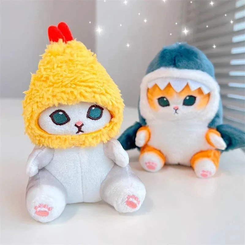 13cm Kawaii Mofusand Anime Hobby Tempura Gebratene Garnelen Hai Katze Cartoon Niedlichen Plüsch Puppe Anhänger Tasche Anhänger Geschenk für Freundin