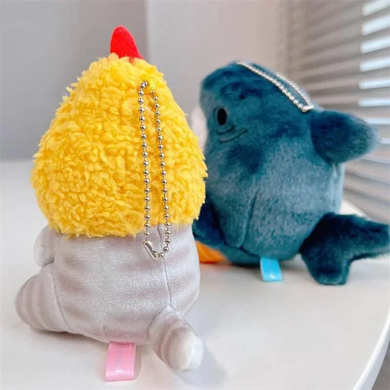 13cm Kawaii Mofusand Anime Hobby Tempura Gebratene Garnelen Hai Katze Cartoon Niedlichen Plüsch Puppe Anhänger Tasche Anhänger Geschenk für Freundin