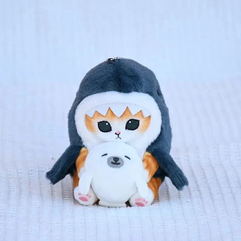 13cm Kawaii Mofusand Anime Hobby Tempura Gebratene Garnelen Hai Katze Cartoon Niedlichen Plüsch Puppe Anhänger Tasche Anhänger Geschenk für Freundin