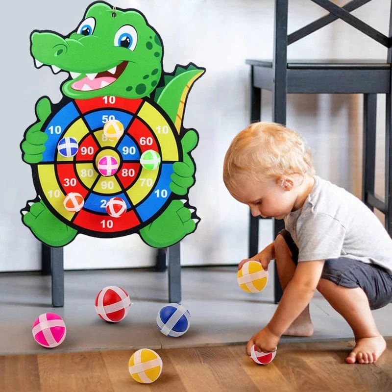 Kinder-Lernspiele Dartscheibe Babyspielzeug Stickey Ball Dart Indoor-Sport Kind Montessori-Spiele für Kinder von 3 bis 7 Jahren