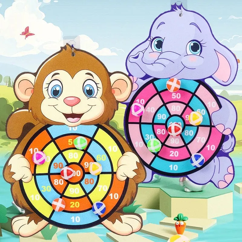 Kinder-Lernspiele Dartscheibe Babyspielzeug Stickey Ball Dart Indoor-Sport Kind Montessori-Spiele für Kinder von 3 bis 7 Jahren
