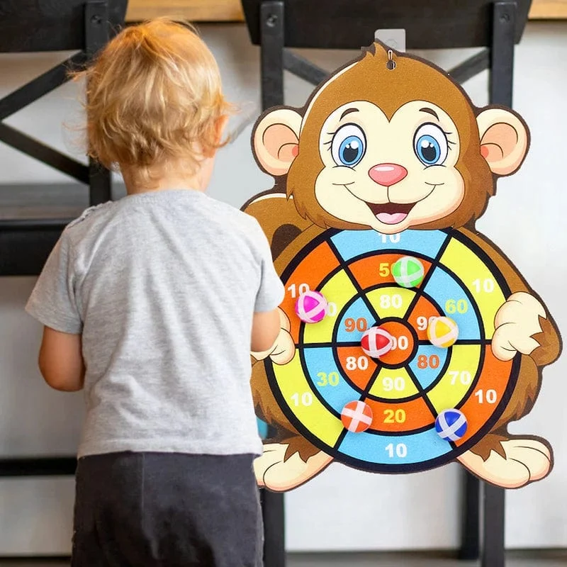 Kinder-Lernspiele Dartscheibe Babyspielzeug Stickey Ball Dart Indoor-Sport Kind Montessori-Spiele für Kinder von 3 bis 7 Jahren