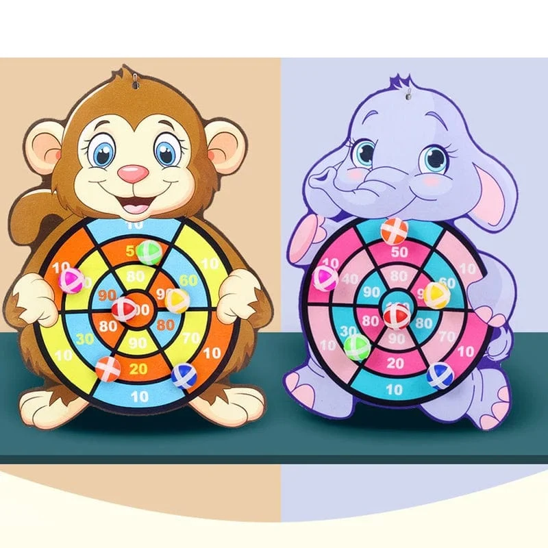 Kinder-Lernspiele Dartscheibe Babyspielzeug Stickey Ball Dart Indoor-Sport Kind Montessori-Spiele für Kinder von 3 bis 7 Jahren