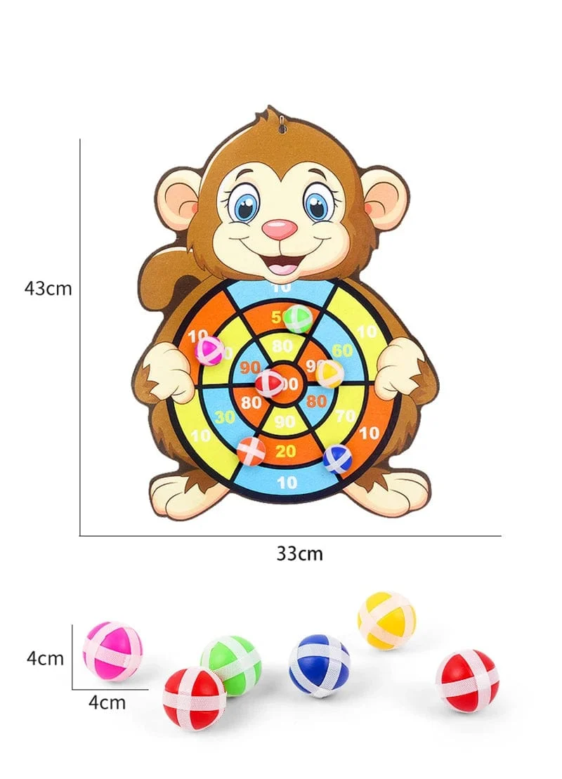 Kinder-Lernspiele Dartscheibe Babyspielzeug Stickey Ball Dart Indoor-Sport Kind Montessori-Spiele für Kinder von 3 bis 7 Jahren