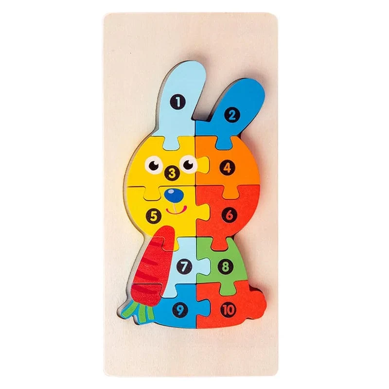 Montessori-Holzpuzzle für Kleinkinder, Montessori-Spielzeug für Kleinkinder im Alter von 2, 3, 4 und 5 Jahren, Top-3D-Puzzle, pädagogisches Dinosaurierspielzeug