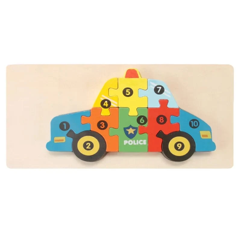 Montessori-Holzpuzzle für Kleinkinder, Montessori-Spielzeug für Kleinkinder im Alter von 2, 3, 4 und 5 Jahren, Top-3D-Puzzle, pädagogisches Dinosaurierspielzeug
