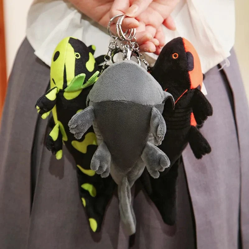 23–80 cm Kawaii Buntes Molch-Plüschtier, gefüllt mit süßem Axolotl, Salamander, flauschigem Plüschfisch, beschwichtigend, langes Kissen, Kindergeschenk