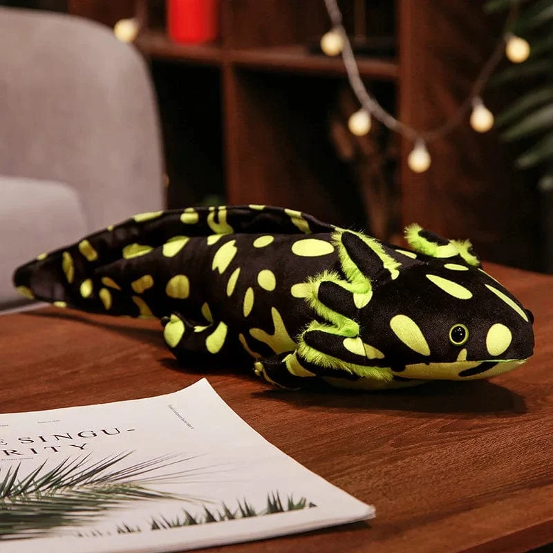 23–80 cm Kawaii Buntes Molch-Plüschtier, gefüllt mit süßem Axolotl, Salamander, flauschigem Plüschfisch, beschwichtigend, langes Kissen, Kindergeschenk