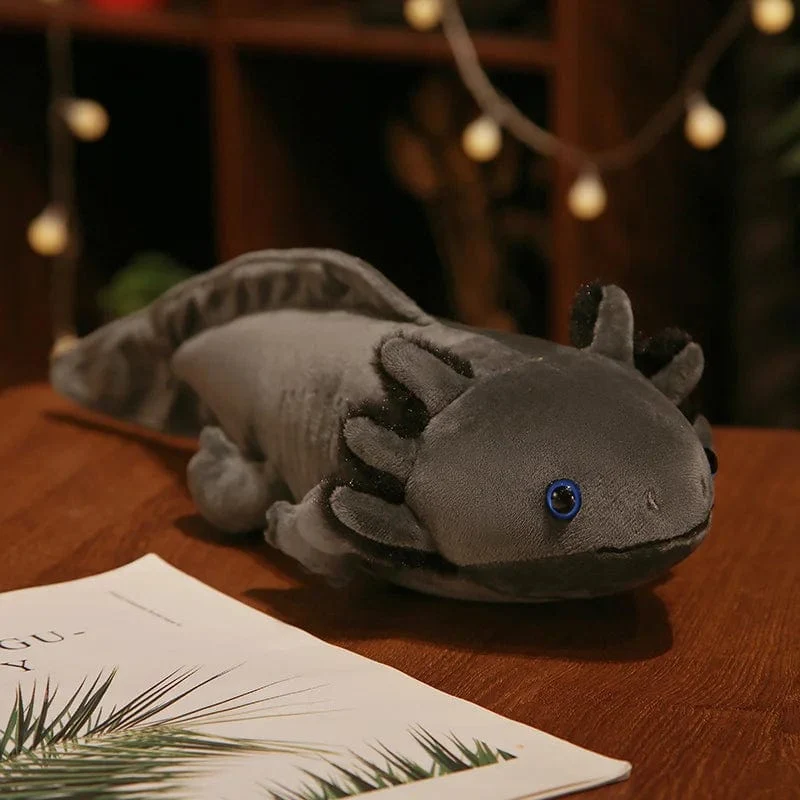 23–80 cm Kawaii Buntes Molch-Plüschtier, gefüllt mit süßem Axolotl, Salamander, flauschigem Plüschfisch, beschwichtigend, langes Kissen, Kindergeschenk