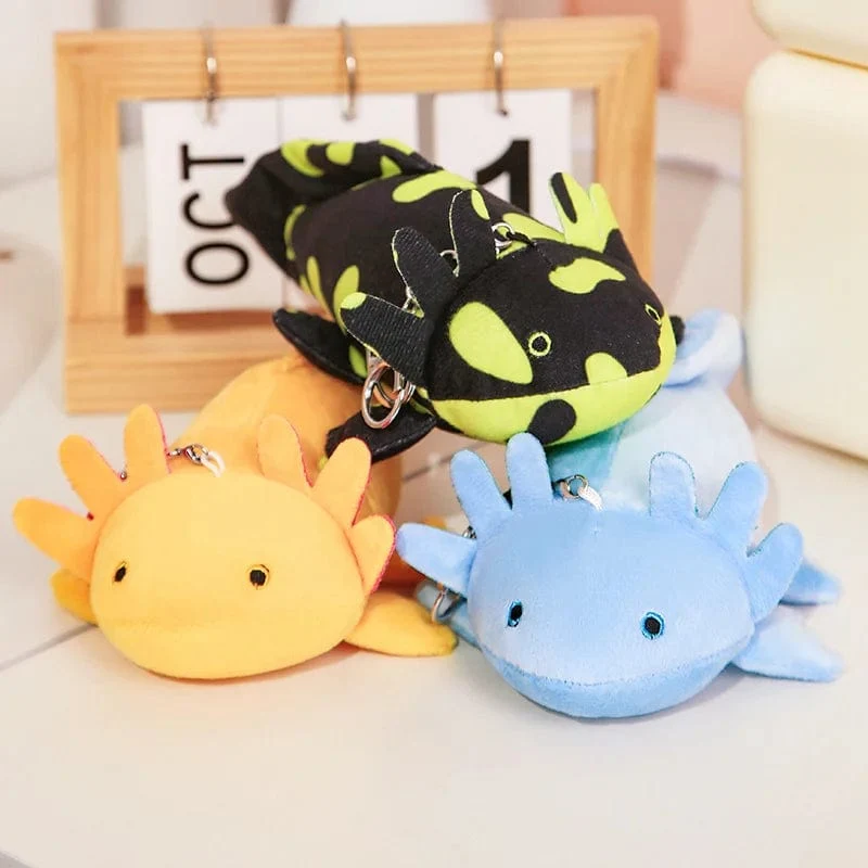23–80 cm Kawaii Buntes Molch-Plüschtier, gefüllt mit süßem Axolotl, Salamander, flauschigem Plüschfisch, beschwichtigend, langes Kissen, Kindergeschenk