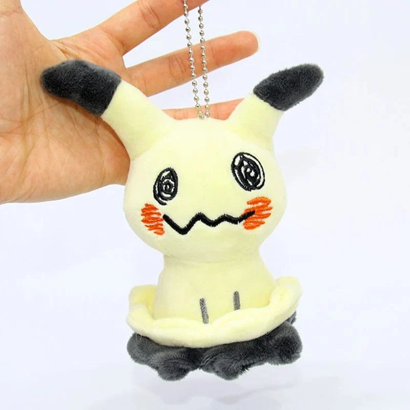 10cm Anime Pokemon süße Mimikyu Schlüsselanhänger Plüsch Pikachu Gengar Cartoon Spielzeug weiches Stofftier Spielzeug Puppe Geschenk