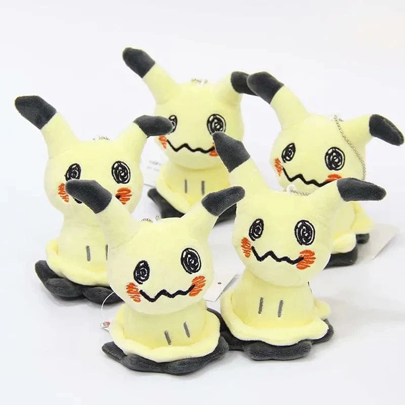 10cm Anime Pokemon süße Mimikyu Schlüsselanhänger Plüsch Pikachu Gengar Cartoon Spielzeug weiches Stofftier Spielzeug Puppe Geschenk