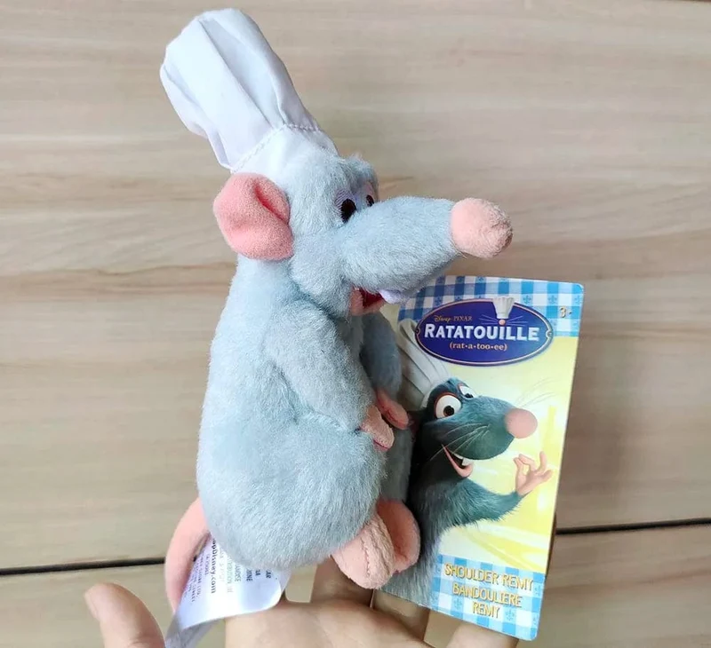 Authentisches Ratatouille Chef Remy magnetisches Schulter-Plüschtier Neu