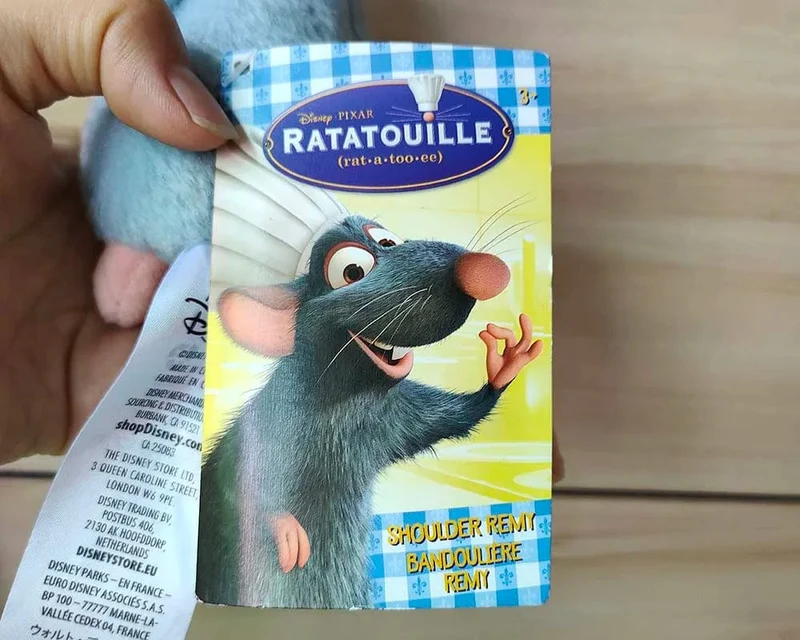Authentisches Ratatouille Chef Remy magnetisches Schulter-Plüschtier Neu