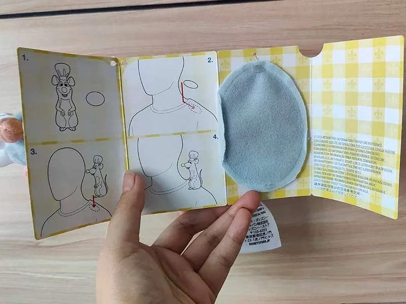 Authentisches Ratatouille Chef Remy magnetisches Schulter-Plüschtier Neu