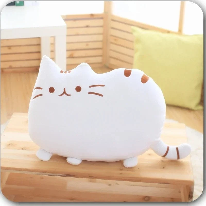 Süßes Keks-Katzen-Kissen, weiches Plüsch, Büro-Nickerchen-Kissen, Spielzeug, gefülltes Pausenbett, Schlafkissen, Heimdekoration, Geschenk, Puppe, Kinder