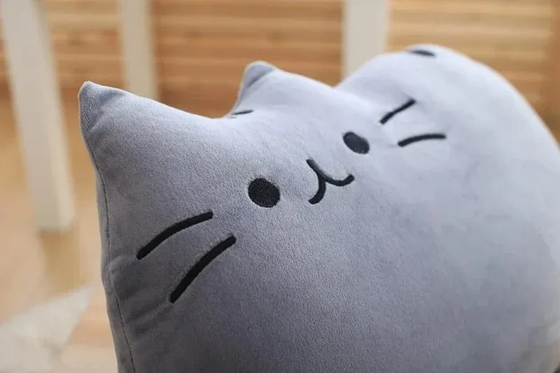 Süßes Keks-Katzen-Kissen, weiches Plüsch, Büro-Nickerchen-Kissen, Spielzeug, gefülltes Pausenbett, Schlafkissen, Heimdekoration, Geschenk, Puppe, Kinder