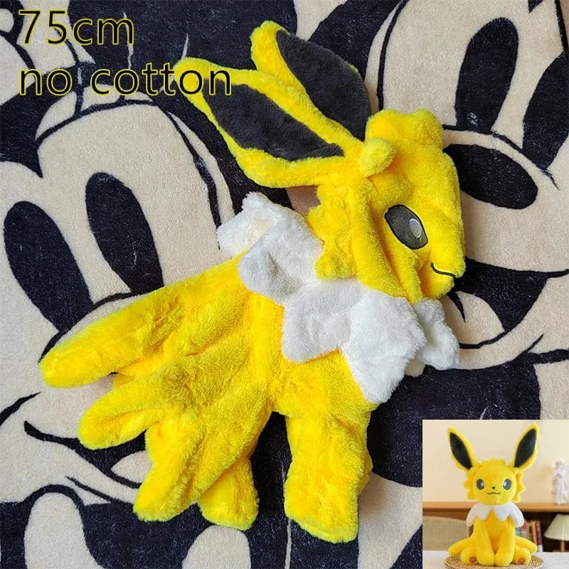 Riesiges Vaporeon Pokemon Jolteon Anime Plüschspielzeug Großes Pokémon Plüschtier Kawaii Halbfertiges Lederholsterkissen Geschenk für Kinder