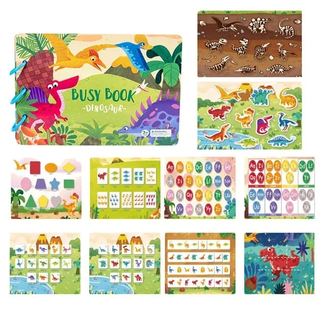 Ruhiges Beschäftigungsbuch für Babys, Montessori-Material, Spielzeug, Aufkleberpaste, Matching-Spiel, Kleinkind-Erkenntnis-Spielzeugbuch, Kinder, frühes Lernspielzeug