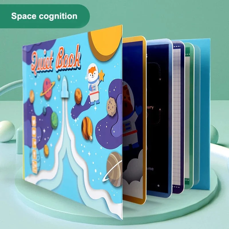 Ruhiges Beschäftigungsbuch für Babys, Montessori-Material, Spielzeug, Aufkleberpaste, Matching-Spiel, Kleinkind-Erkenntnis-Spielzeugbuch, Kinder, frühes Lernspielzeug