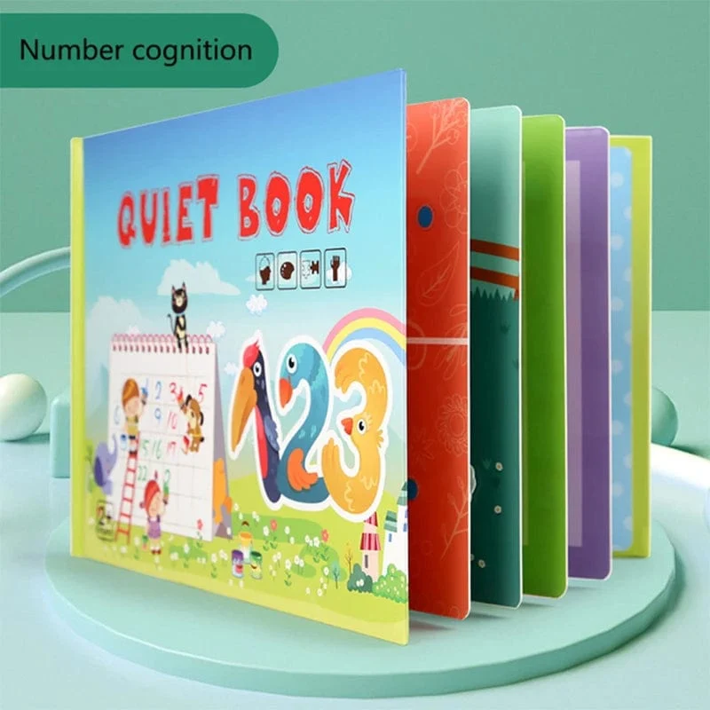 Ruhiges Beschäftigungsbuch für Babys, Montessori-Material, Spielzeug, Aufkleberpaste, Matching-Spiel, Kleinkind-Erkenntnis-Spielzeugbuch, Kinder, frühes Lernspielzeug