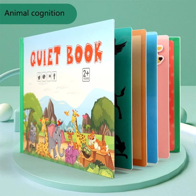 Ruhiges Beschäftigungsbuch für Babys, Montessori-Material, Spielzeug, Aufkleberpaste, Matching-Spiel, Kleinkind-Erkenntnis-Spielzeugbuch, Kinder, frühes Lernspielzeug