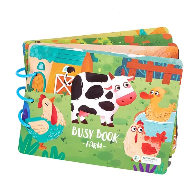 Ruhiges Beschäftigungsbuch für Babys, Montessori-Material, Spielzeug, Aufkleberpaste, Matching-Spiel, Kleinkind-Erkenntnis-Spielzeugbuch, Kinder, frühes Lernspielzeug