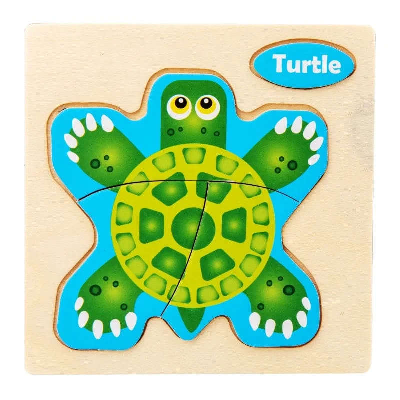 Baby Holzspielzeug Intelligenz 3D Puzzle Cartoon Puzzle Kinder Frühes Lernen Lernspielzeug für Kinder Montessori Spiele