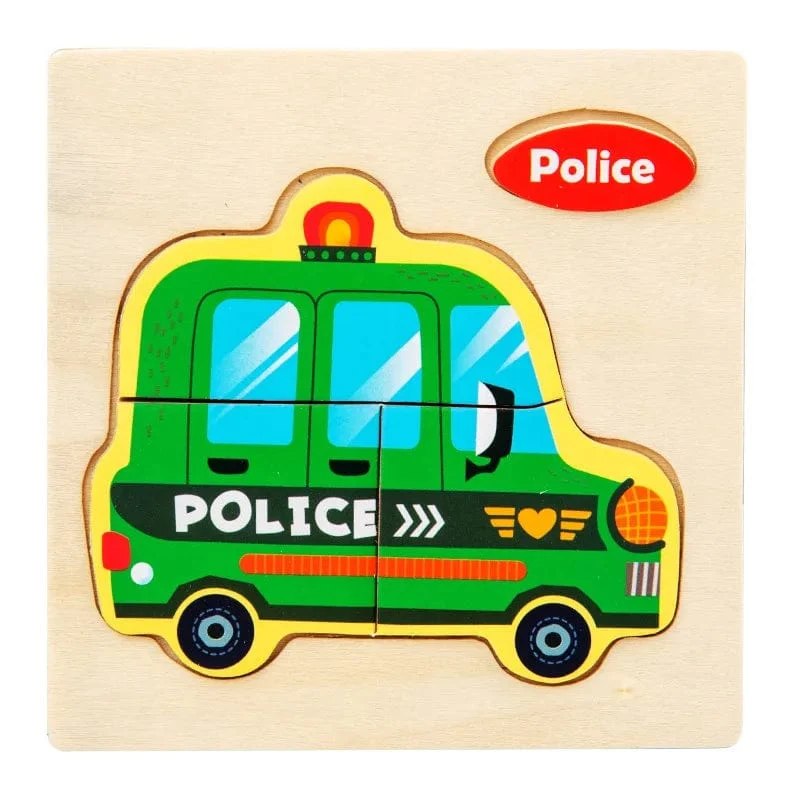 Baby Holzspielzeug Intelligenz 3D Puzzle Cartoon Puzzle Kinder Frühes Lernen Lernspielzeug für Kinder Montessori Spiele