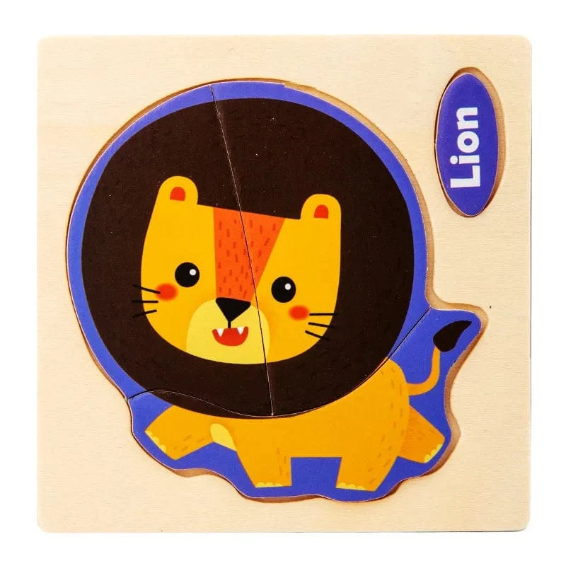 Baby Holzspielzeug Intelligenz 3D Puzzle Cartoon Puzzle Kinder Frühes Lernen Lernspielzeug für Kinder Montessori Spiele
