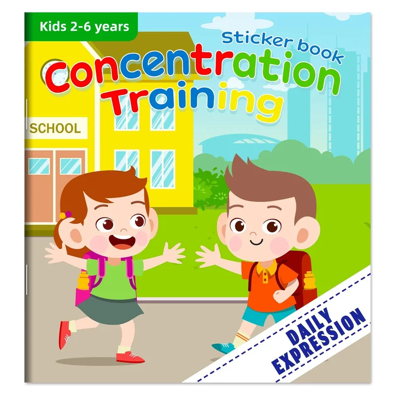 Kreatives Stickerbuch-Spiel Montessori Wiederverwendbar Mehrere Szenarien Cartoon DIY Puzzle Pädagogisches Lernspielzeug Klassisches Spielzeug für Kinder