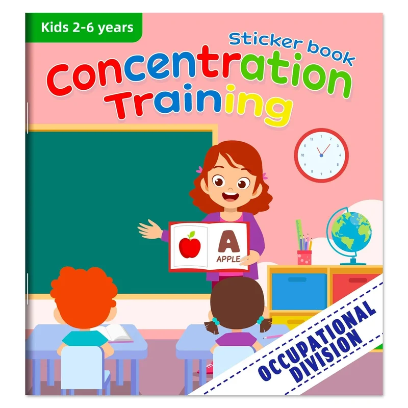 Kreatives Stickerbuch-Spiel Montessori Wiederverwendbar Mehrere Szenarien Cartoon DIY Puzzle Pädagogisches Lernspielzeug Klassisches Spielzeug für Kinder