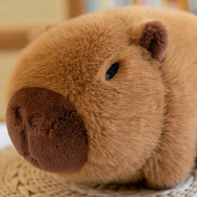 35 cm Hut Plüsch Capibala Puppe Weiches Tier Wasserschweinswal Maus Plüschtiere Avocado Puppe Kinder- und Mädchengeschenk Capybara Kissen