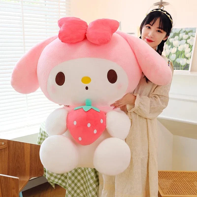 Sanrio Cartoon Kuromi My Melody Cinnamoroll Pochacco Pompom Purin Erdbeere Süße Umarmung Plüsch Puppe Spielzeug Für Kinder Überraschung Geschenk
