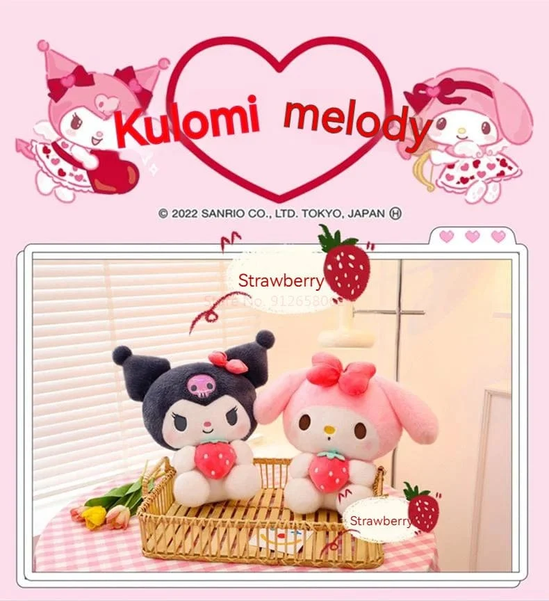 Sanrio Cartoon Kuromi My Melody Cinnamoroll Pochacco Pompom Purin Erdbeere Süße Umarmung Plüsch Puppe Spielzeug Für Kinder Überraschung Geschenk