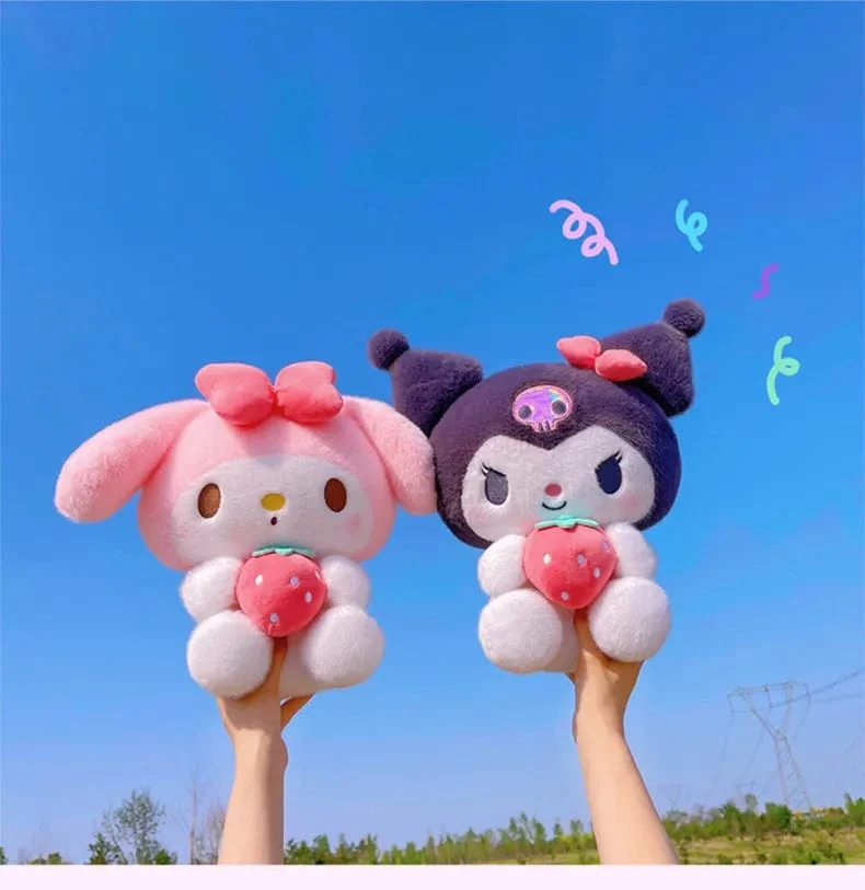 Sanrio Cartoon Kuromi My Melody Cinnamoroll Pochacco Pompom Purin Erdbeere Süße Umarmung Plüsch Puppe Spielzeug Für Kinder Überraschung Geschenk