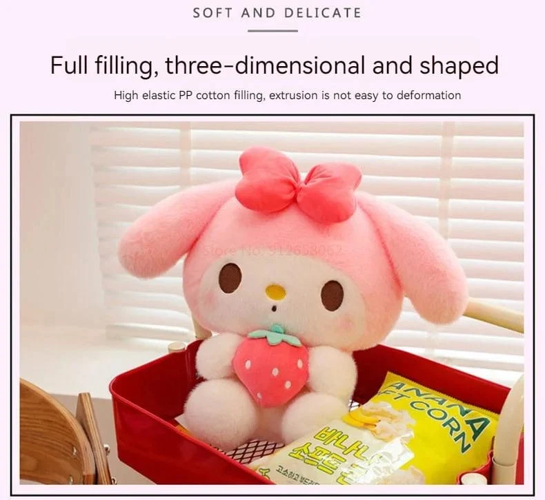 Sanrio Cartoon Kuromi My Melody Cinnamoroll Pochacco Pompom Purin Erdbeere Süße Umarmung Plüsch Puppe Spielzeug Für Kinder Überraschung Geschenk