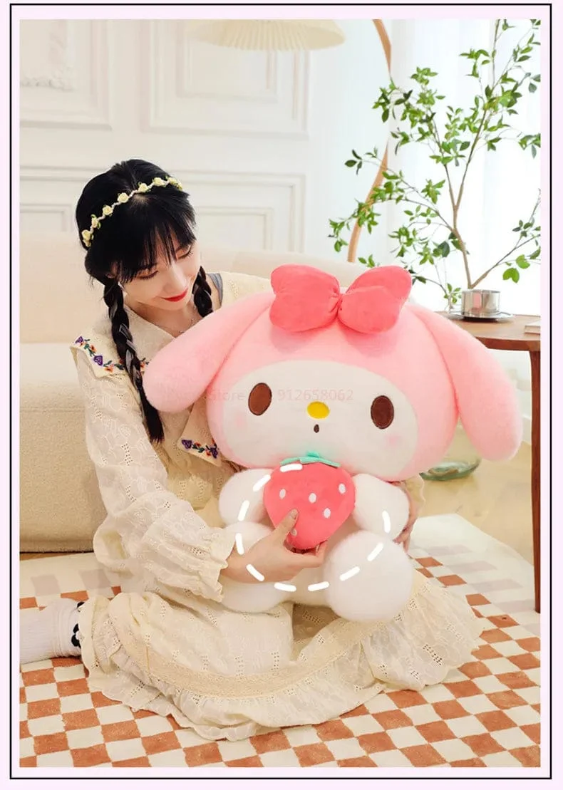 Sanrio Cartoon Kuromi My Melody Cinnamoroll Pochacco Pompom Purin Erdbeere Süße Umarmung Plüsch Puppe Spielzeug Für Kinder Überraschung Geschenk