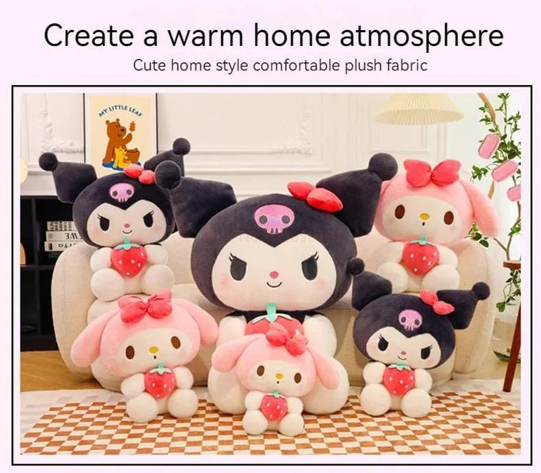 Sanrio Cartoon Kuromi My Melody Cinnamoroll Pochacco Pompom Purin Erdbeere Süße Umarmung Plüsch Puppe Spielzeug Für Kinder Überraschung Geschenk