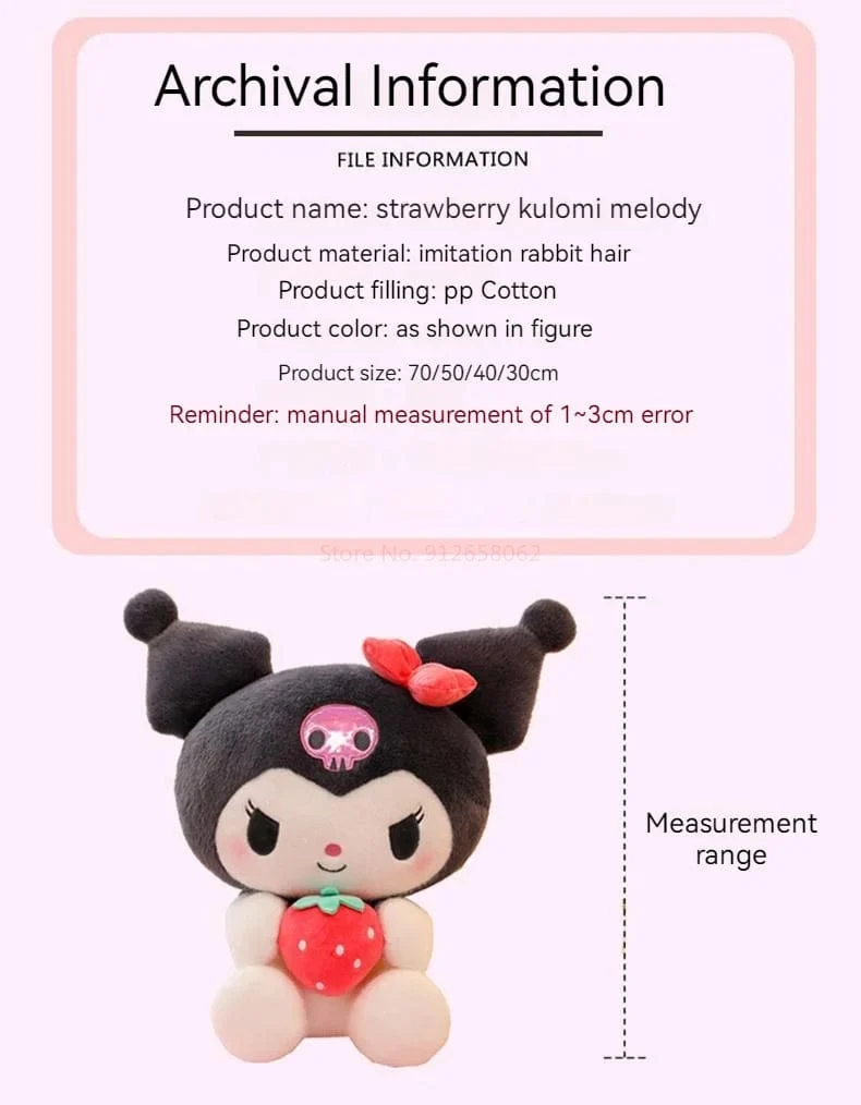 Sanrio Cartoon Kuromi My Melody Cinnamoroll Pochacco Pompom Purin Erdbeere Süße Umarmung Plüsch Puppe Spielzeug Für Kinder Überraschung Geschenk