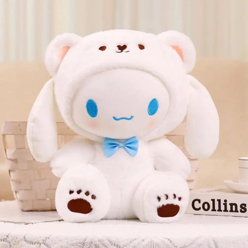 Sanrio 25 cm Kuromi Cinnamoroll Cross-Dressing-Plüschpuppe Hello Kitty Kawaii My Melody Anime Cartoon Plüschtier Weihnachtsgeschenke