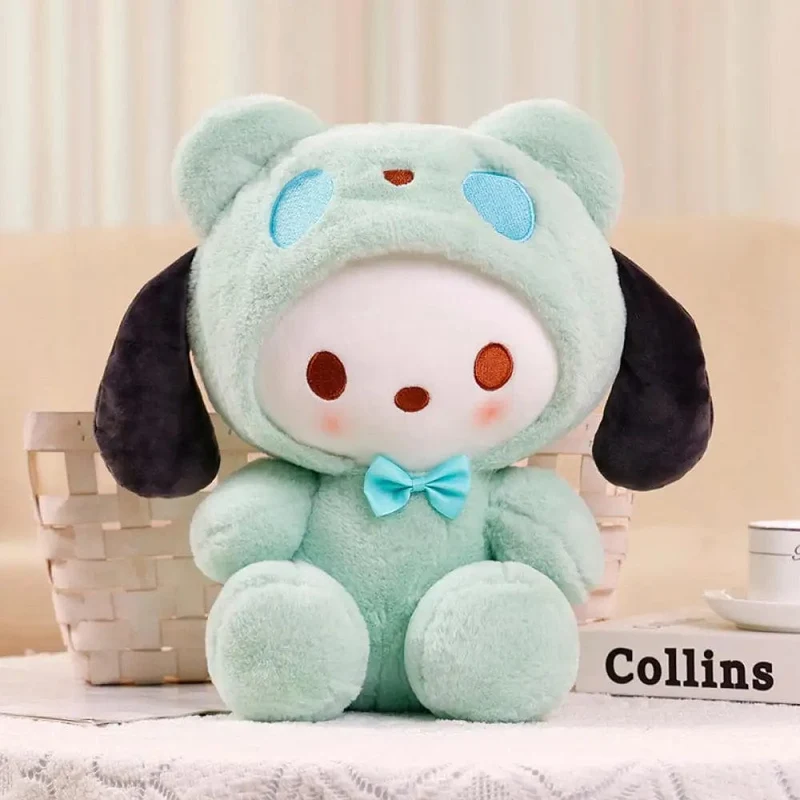 Sanrio 25 cm Kuromi Cinnamoroll Cross-Dressing-Plüschpuppe Hello Kitty Kawaii My Melody Anime Cartoon Plüschtier Weihnachtsgeschenke