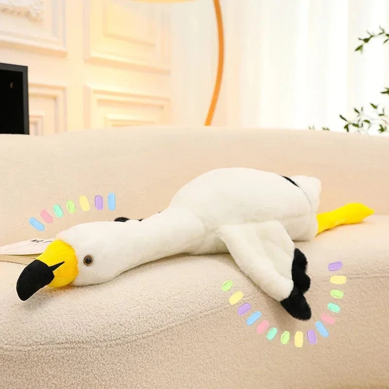 190cm Rosa Ins Flamingo Puppe Stofftier Weiches großes Kissen Mädchen Herzförmiges Lappenbett Bein Geburtstag Weihnachtsgeschenk Plüschtiere Stich
